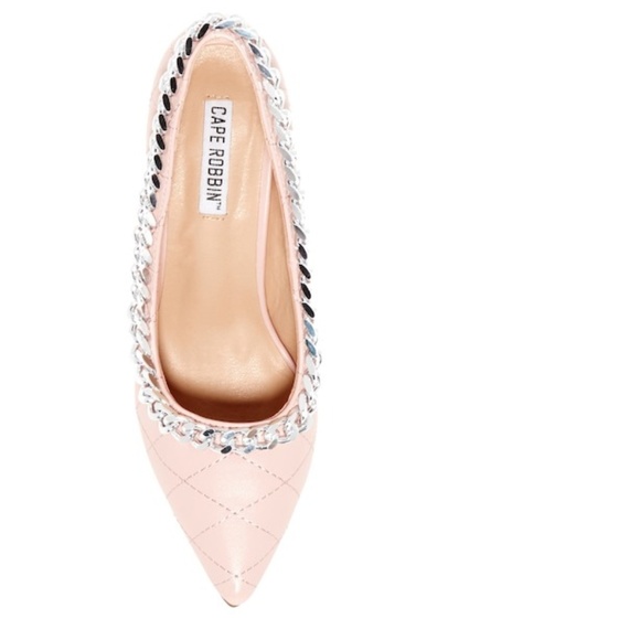 Women's Pump Shoes Pointed Toe Chain Link Stiletto - Picture 3 of 3